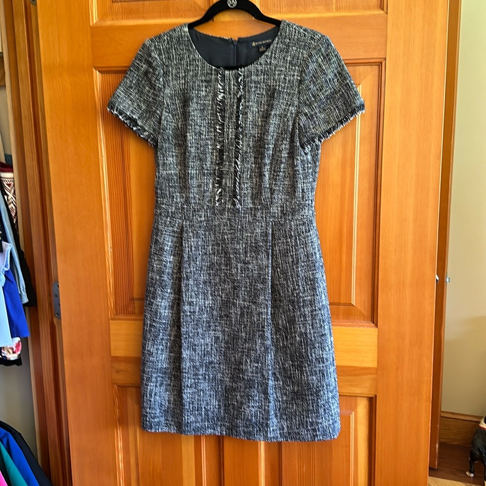 Brooks Brothers navy and white suiting dress - size 6